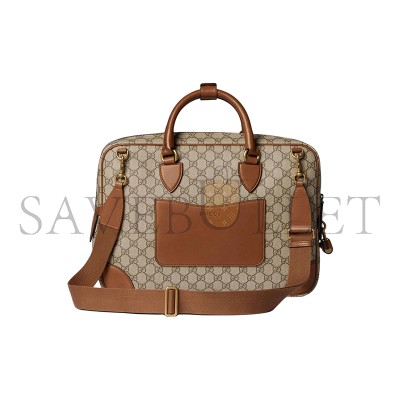 GUCCI GG EMBLEM MEDIUM BRIEFCASE 821149 (40*30*6cm) GUCCI GG EMBLEM MEDIUM BRIEFCASE 821149 (40*30*6cm)